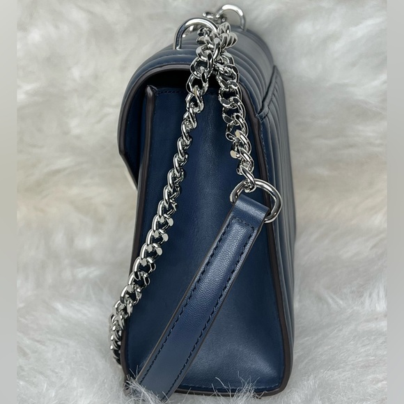 Michael Kors Whitney Medium Quilted Shoulder Bag Crossbody in Navy - Picture 9 of 10